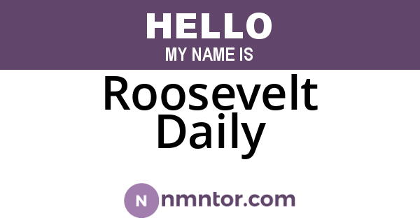 Roosevelt Daily