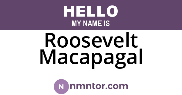 Roosevelt Macapagal