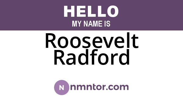 Roosevelt Radford
