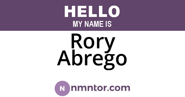 Rory Abrego