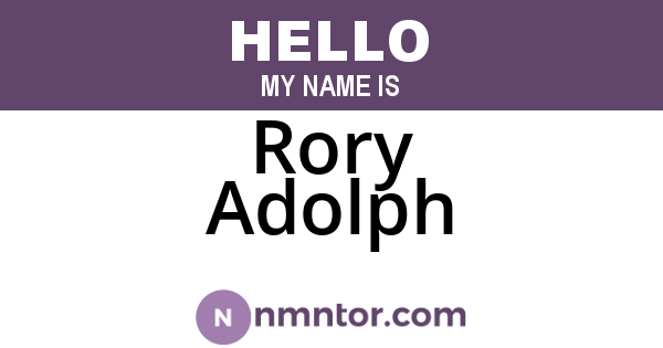 Rory Adolph