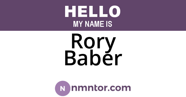 Rory Baber