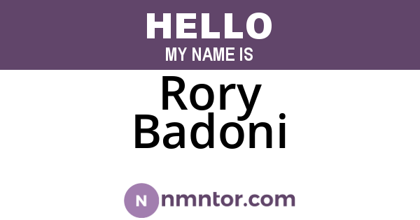 Rory Badoni