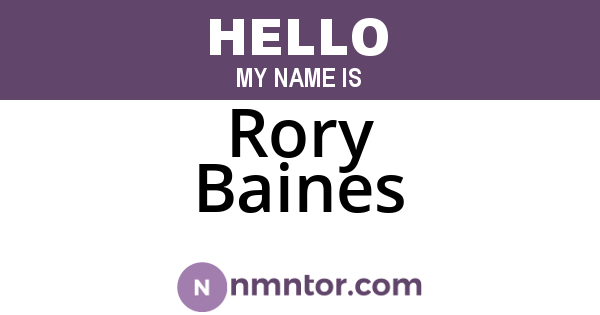 Rory Baines