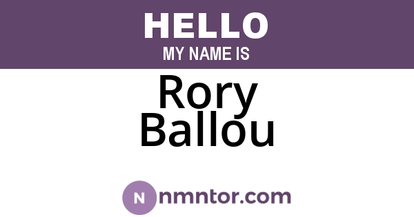 Rory Ballou