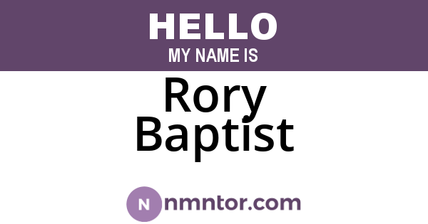 Rory Baptist