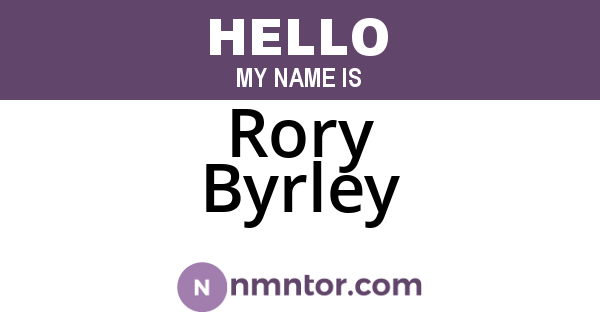Rory Byrley