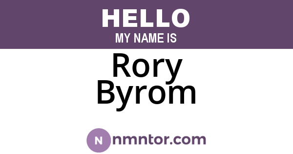 Rory Byrom