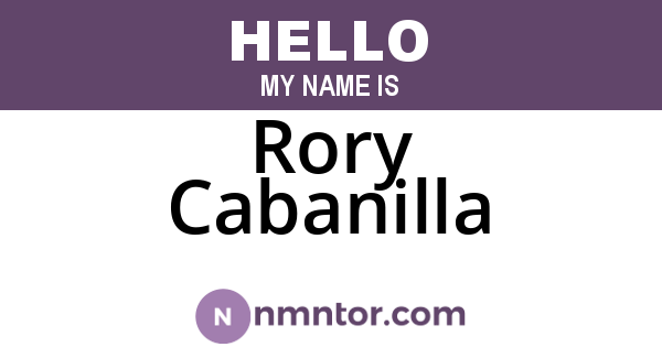 Rory Cabanilla