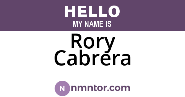 Rory Cabrera