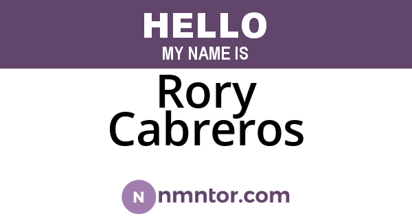 Rory Cabreros