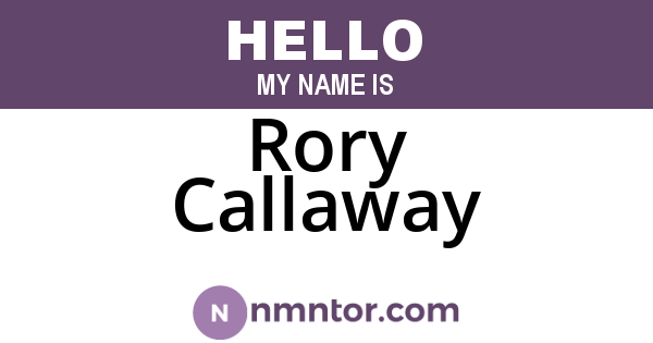 Rory Callaway