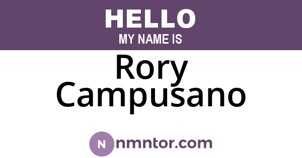 Rory Campusano