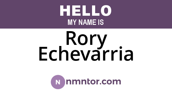 Rory Echevarria