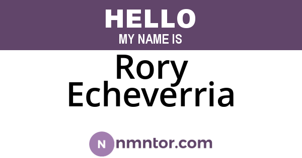 Rory Echeverria