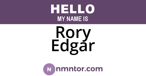 Rory Edgar