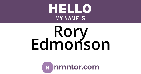 Rory Edmonson