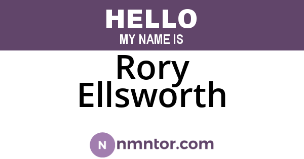 Rory Ellsworth