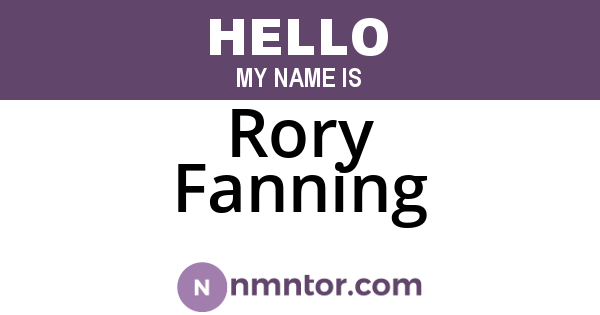 Rory Fanning