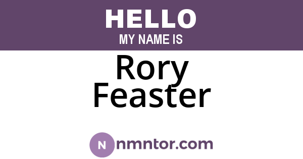 Rory Feaster