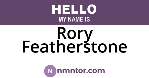 Rory Featherstone