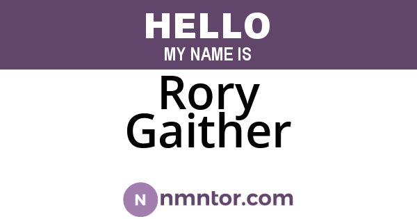 Rory Gaither