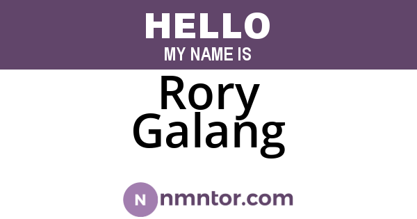 Rory Galang