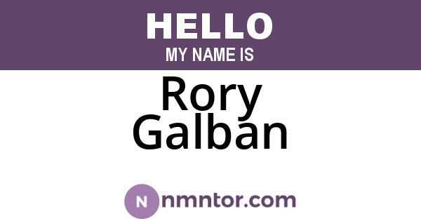 Rory Galban