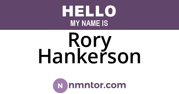 Rory Hankerson