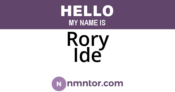 Rory Ide