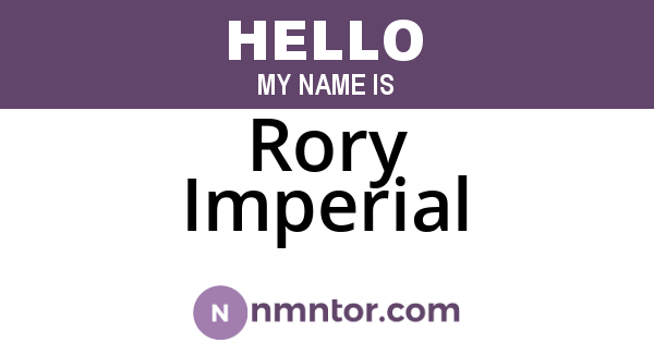 Rory Imperial