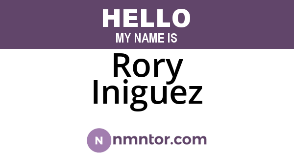 Rory Iniguez