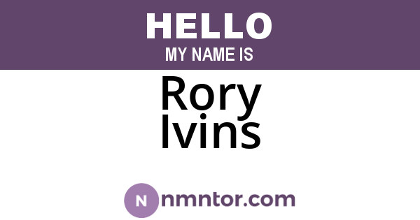 Rory Ivins