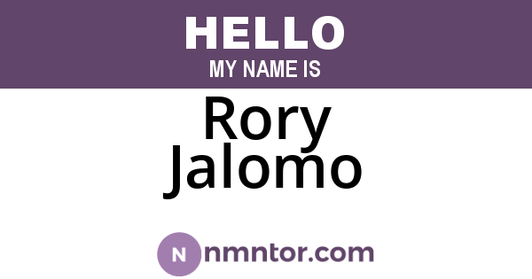 Rory Jalomo
