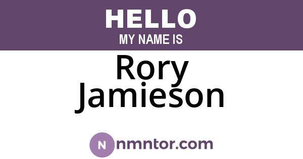 Rory Jamieson