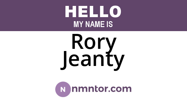 Rory Jeanty