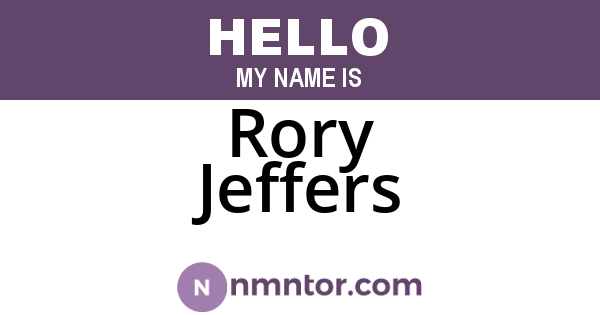 Rory Jeffers
