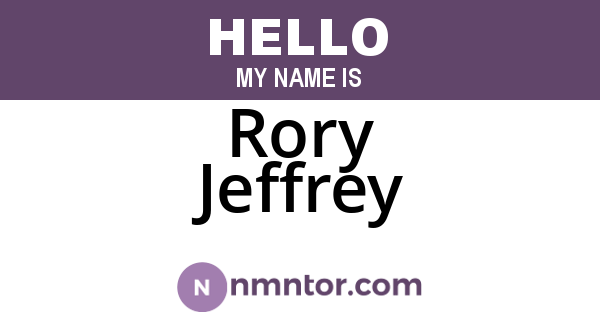 Rory Jeffrey