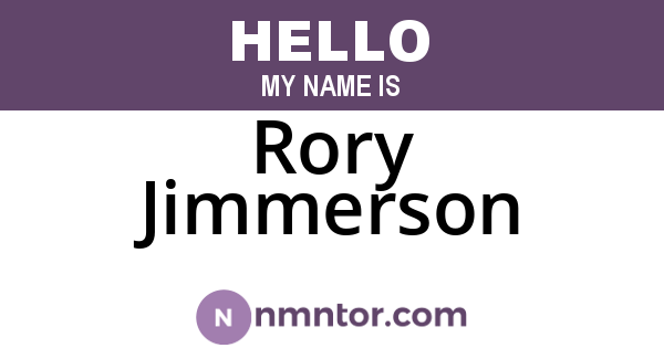 Rory Jimmerson