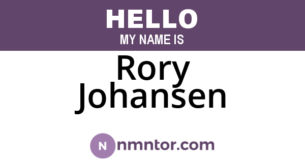 Rory Johansen
