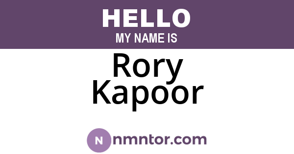 Rory Kapoor