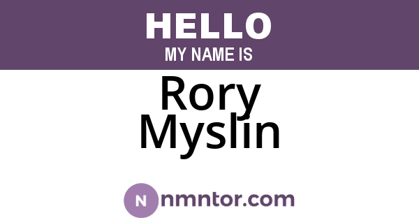 Rory Myslin