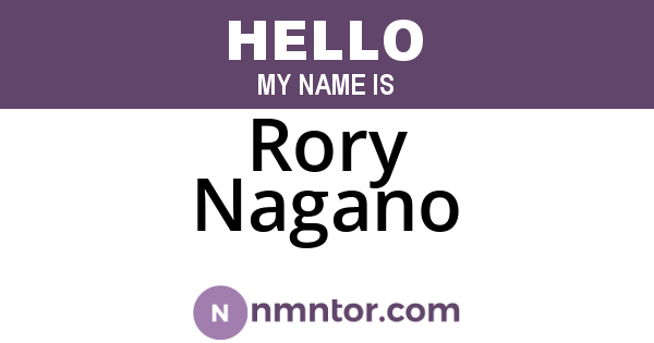 Rory Nagano