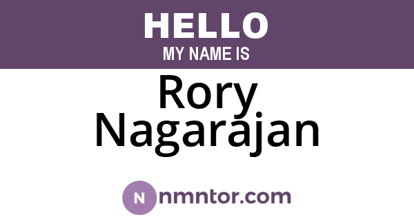Rory Nagarajan