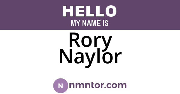 Rory Naylor