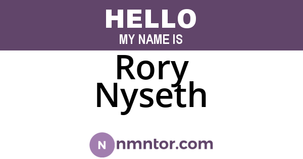 Rory Nyseth
