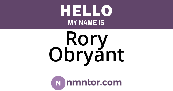 Rory Obryant