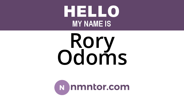 Rory Odoms