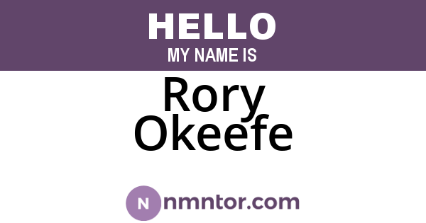 Rory Okeefe