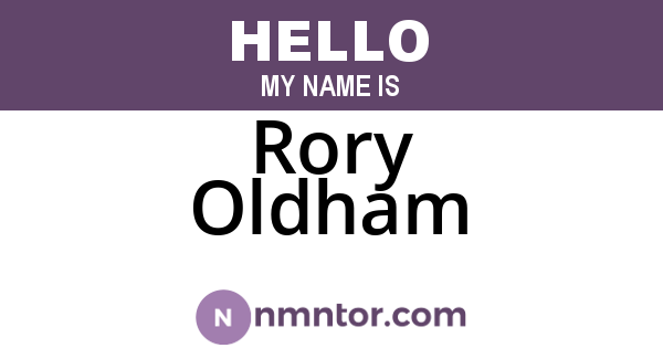 Rory Oldham